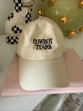 Embroidered Cream Baseball Cap